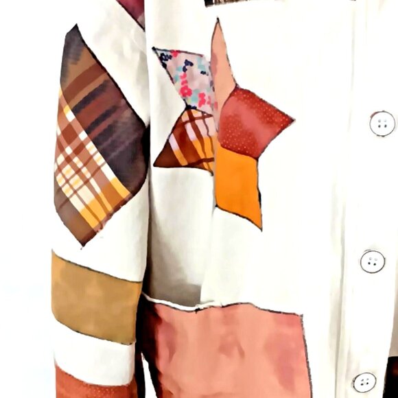 UO Women’s Kimichi Blue Patchwork Utility Jacket - Picture 8 of 8